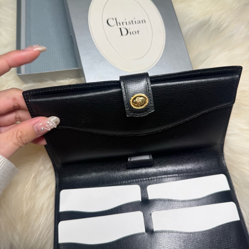 dior 長夾 最便宜 大出清！！全新 黑金 皮夾 錢包 男女可用-9