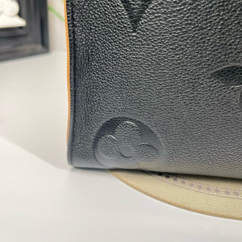 LV路易威登 21年票 芯片款 Onthego中號托特包 壓紋老花拼豹紋限量款 時尚大方-17