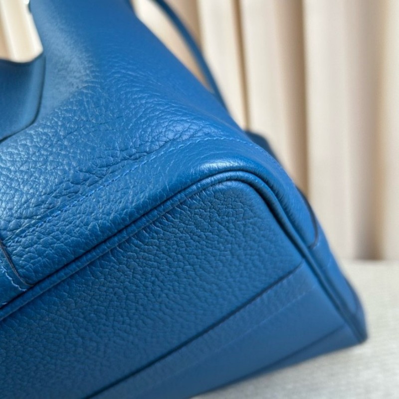愛馬仕Hermes花園36藍色銀扣 D刻 容量大 內裡乾淨-15