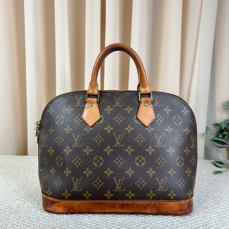 LV路易威登老花貝殼包 經典Monogram配色 金色五金 手提設計 容量大 實用性強-6