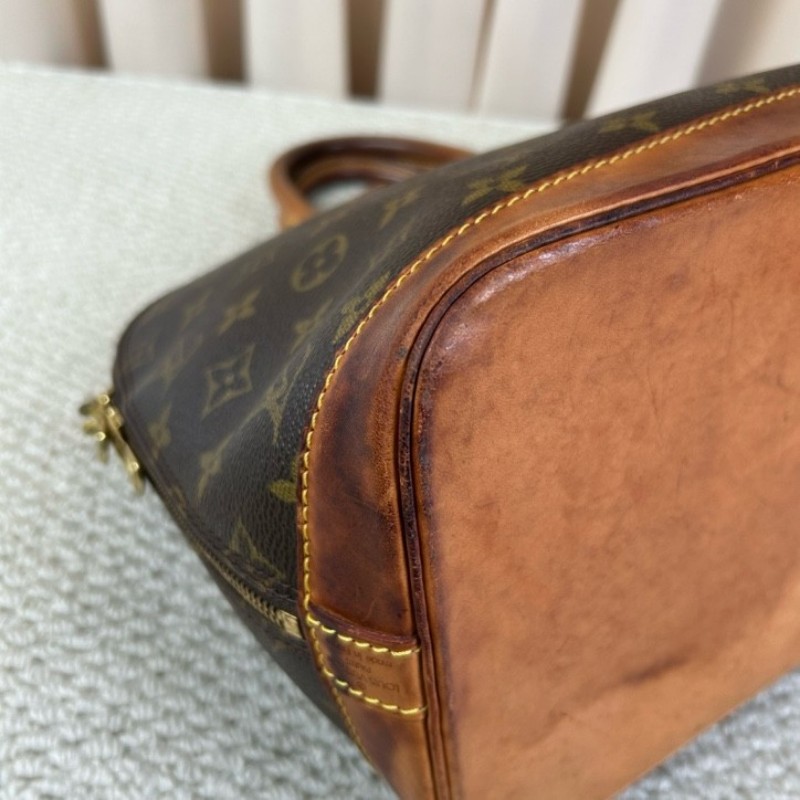 LV路易威登老花貝殼包 經典Monogram配色 金色五金 手提設計 容量大 實用性強-12