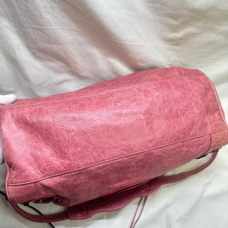 二手正品Balenciaga巴黎世家Classic Twiggy蜜桃復古羊皮機車包2way巴黎世家包 巴黎世家機車包-7