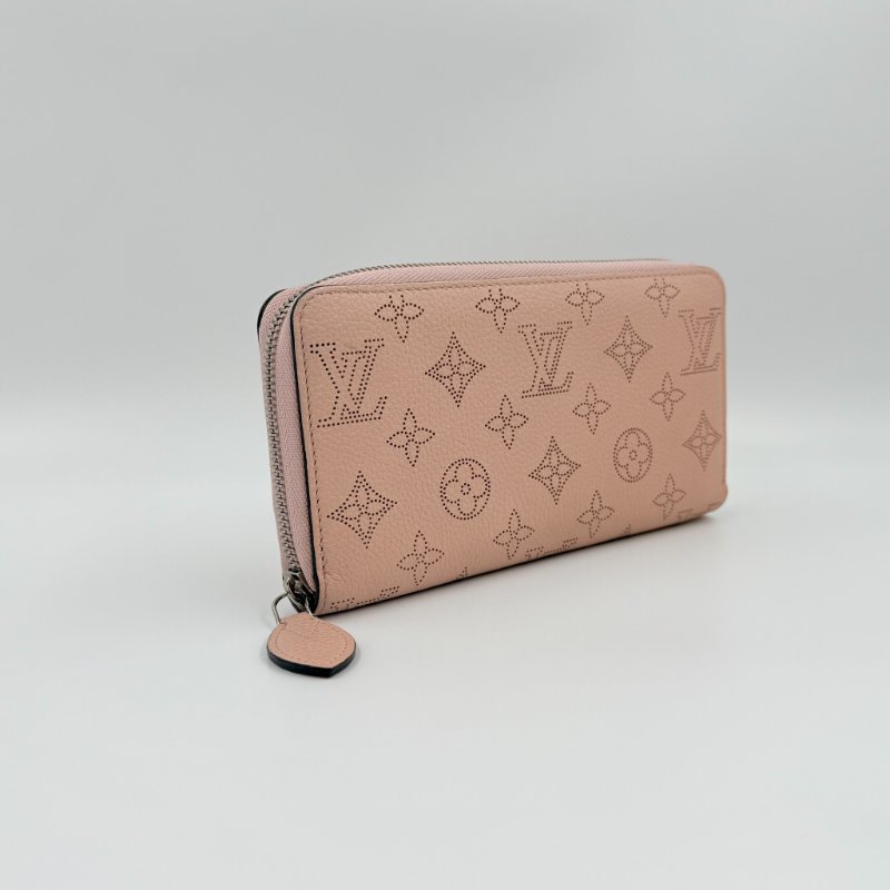 Louis Vuitton - 粉色牛皮雕花簍空Mahina拉鍊長夾-4