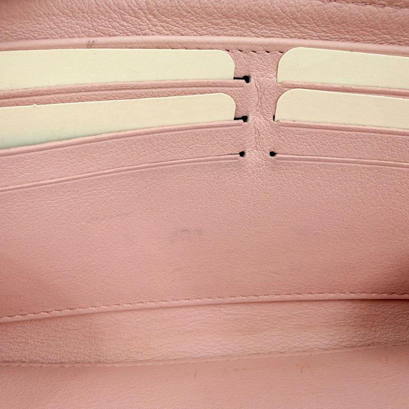 Louis Vuitton - 粉色牛皮雕花簍空Mahina拉鍊長夾-16