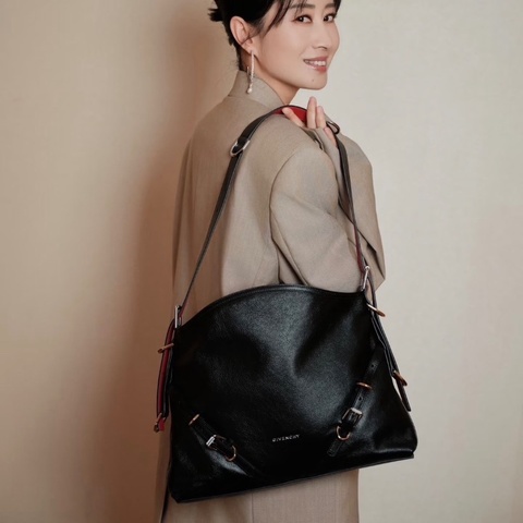 GIVENCHY 黑金Voyou肩背斜背包37*27*5 98新配件塵袋