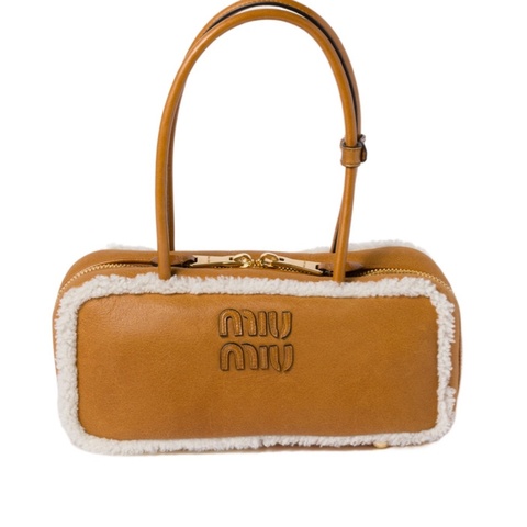 Miu Miu 女士 Arcadie羊皮毛手提包均碼碼27cm*9cm*12cm