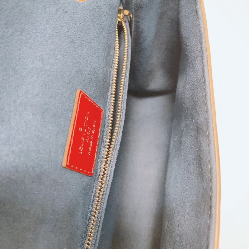 lv Grenelle紅色水波紋手提肩背包25*10*18 98新配件塵袋-2