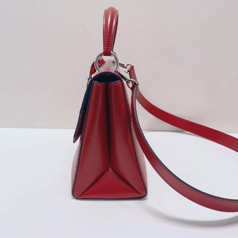 lv Grenelle紅色水波紋手提肩背包25*10*18 98新配件塵袋-6