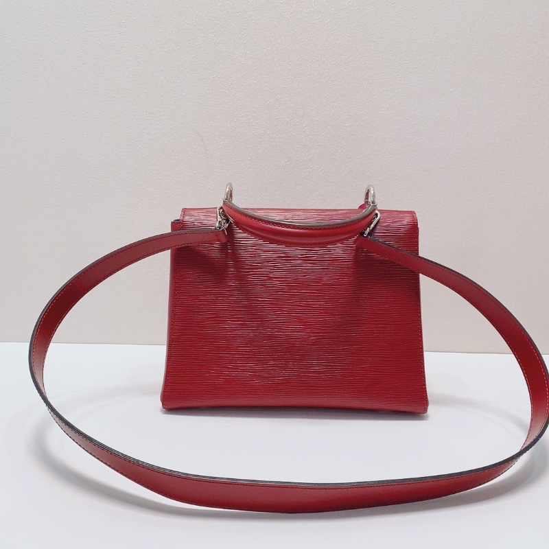 lv Grenelle紅色水波紋手提肩背包25*10*18 98新配件塵袋-7