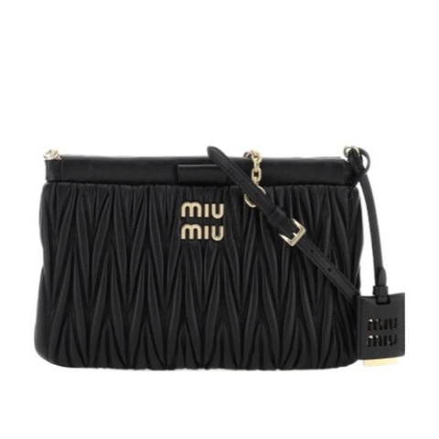 Miu Miu 女士 Matelassé 徽標單肩包均碼碼25cm*16.5cm