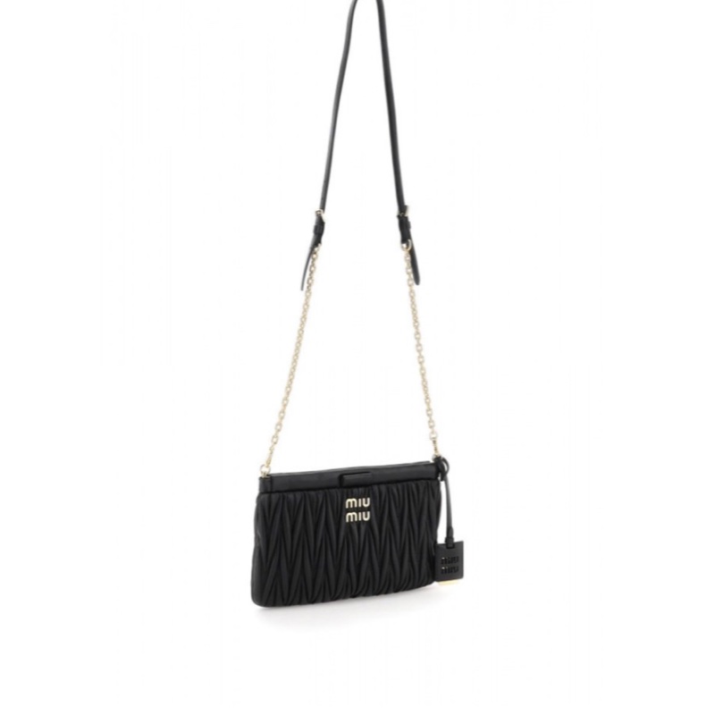 Miu Miu 女士 Matelassé 徽標單肩包均碼碼25cm*16.5cm-2