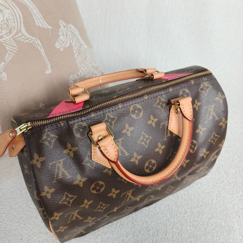 LV老花限量塗鴉Speedy30 30*21*18  99新鑰匙鎖塵袋-6