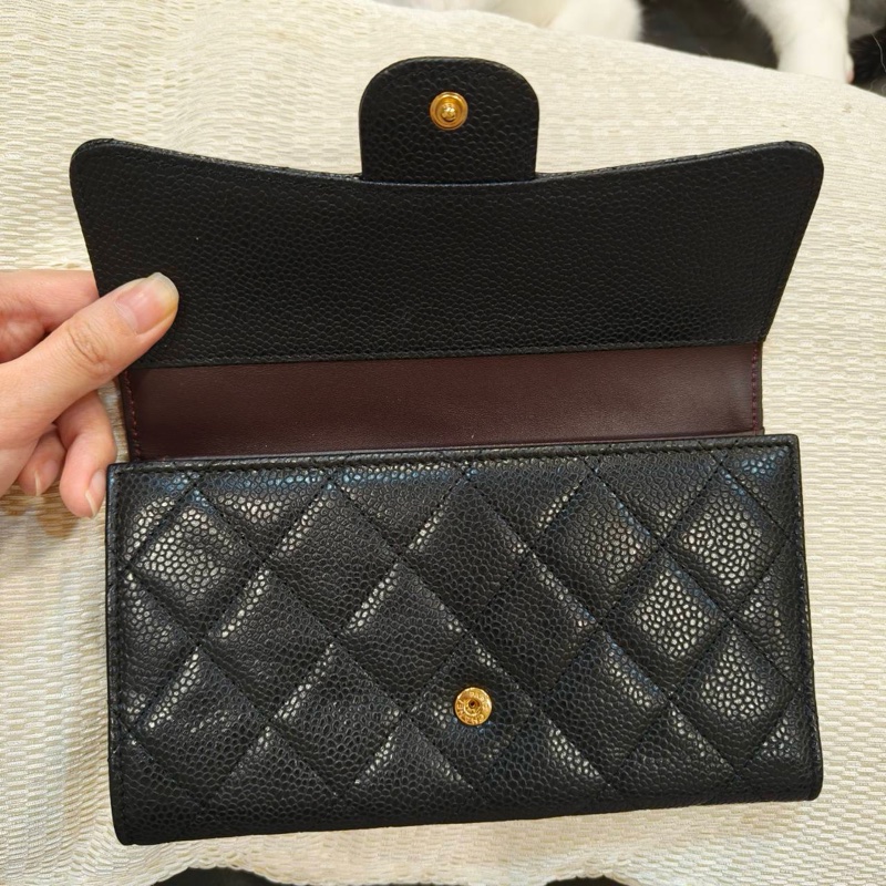 #荔枝皮 #櫃上在售5️⃣萬多 香奈兒黑金三折信封長夾 經典cf款🔥-1