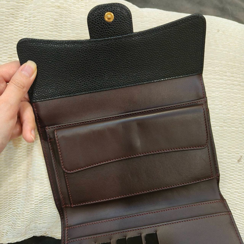 #荔枝皮 #櫃上在售5️⃣萬多 香奈兒黑金三折信封長夾 經典cf款🔥-3