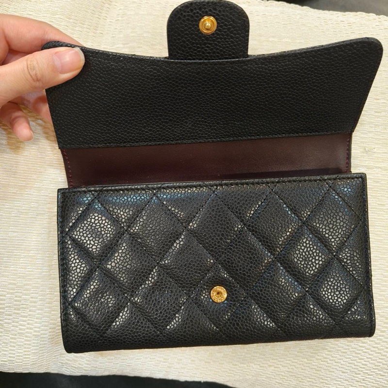 #荔枝皮 #櫃上在售5️⃣萬多 香奈兒黑金三折信封長夾 經典cf款🔥-4