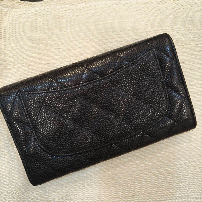 #荔枝皮 #櫃上在售5️⃣萬多 香奈兒黑金三折信封長夾 經典cf款🔥-5