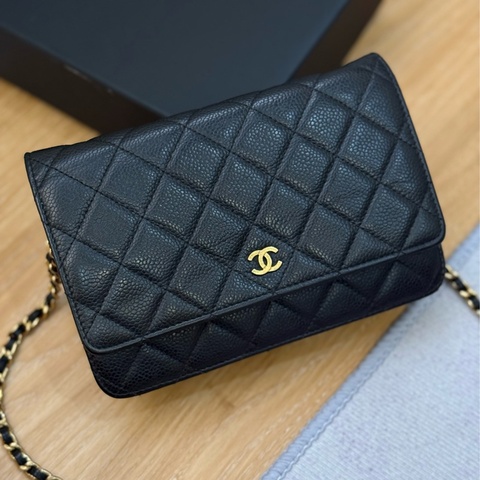 Chanel 黑金荔枝Woc