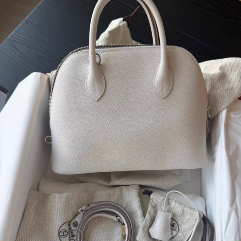 Hermes bolide 25 W刻 M4奶灰色-0