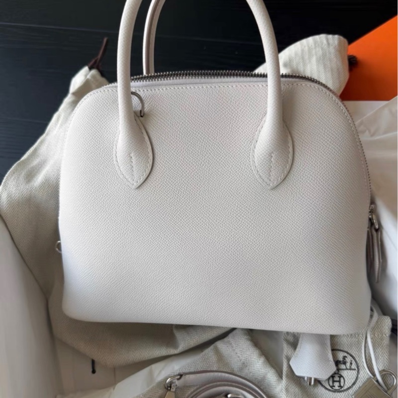 Hermes bolide 25 W刻 M4奶灰色-2