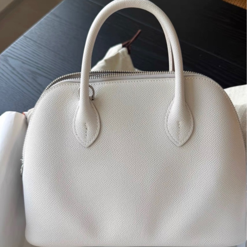 Hermes bolide 25 W刻 M4奶灰色-3