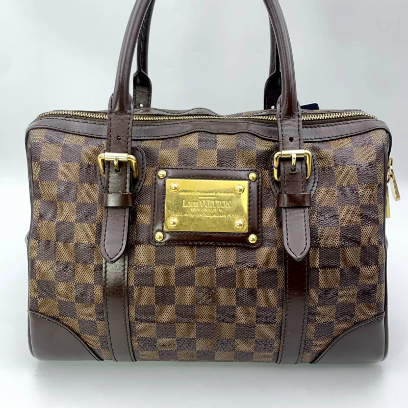 Louis Vuitton Damier Berkeley 路易威登棋盤格手提包，MM，N52000，真品，現貨，免運-0
