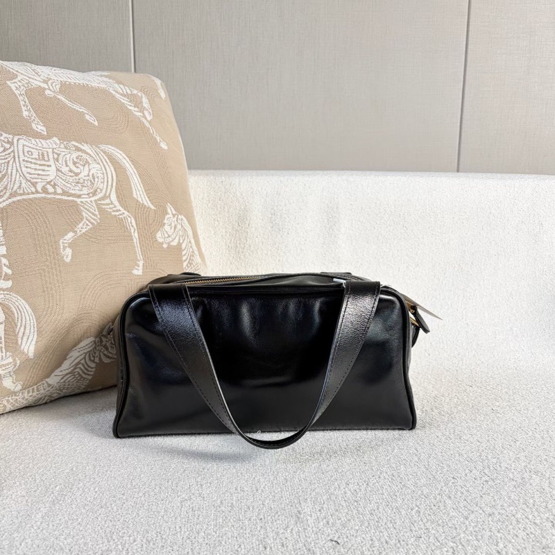 Miumiu 25fw黑色保齡球手提包黑色金扣芯片款28*14*14 99新配件塵袋-1
