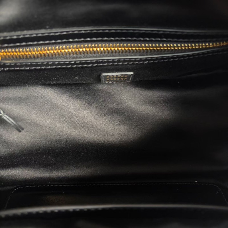 Miumiu 25fw黑色保齡球手提包黑色金扣芯片款28*14*14 99新配件塵袋-2