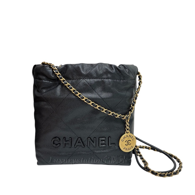 Chanel 22 mini AS3980牛皮荔枝紋-5