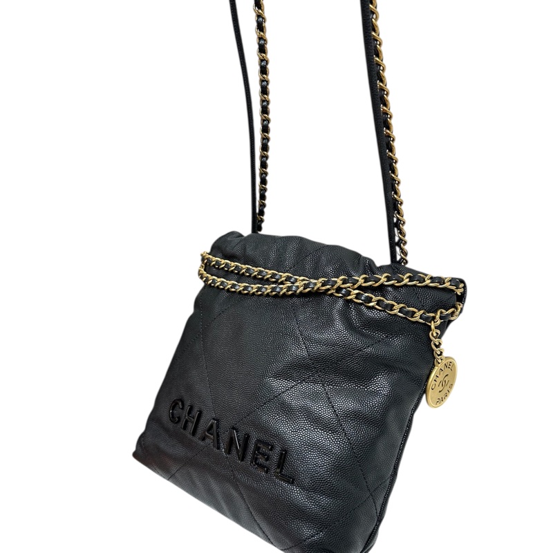 Chanel 22 mini AS3980牛皮荔枝紋-9