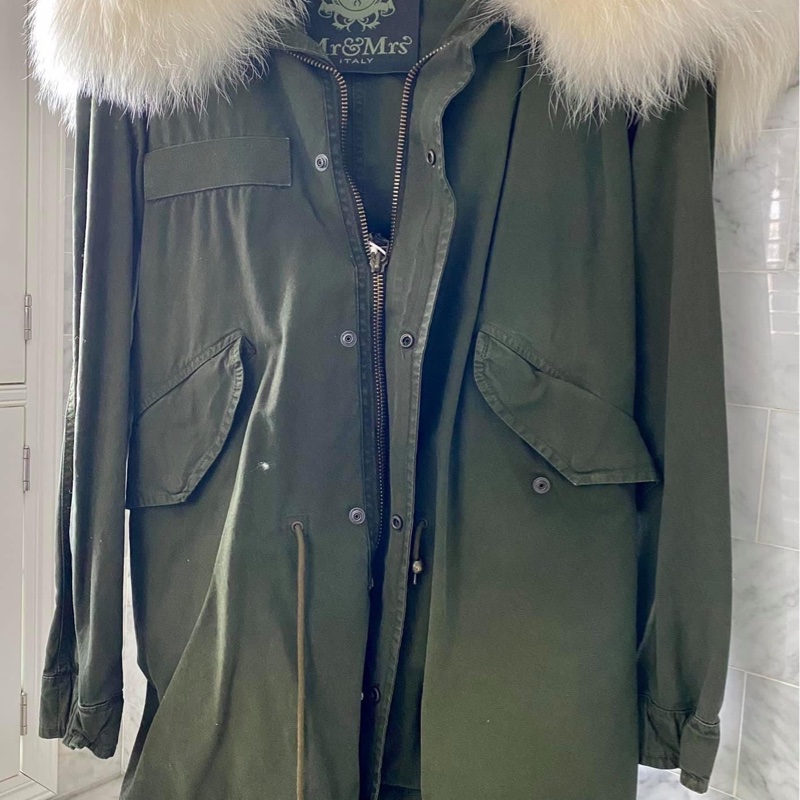 正 Mr&Mrs ltaly 皮草外套 mr & mrs Italy XXS皮草夫婦 長版狐狸毛-0