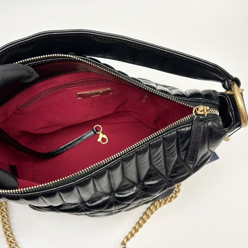 CHANEL黑金油蠟牛皮logo 手柄手提肩背水桶22*20*13 98新配件塵袋-2