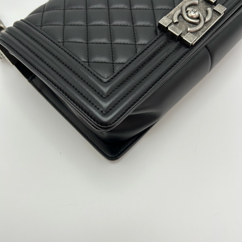 🈶購證 #櫃上在售2️⃣5️⃣萬 #全配割愛💔 香奈兒黑銀leboy25鏈條包 必收經典款🔥-12