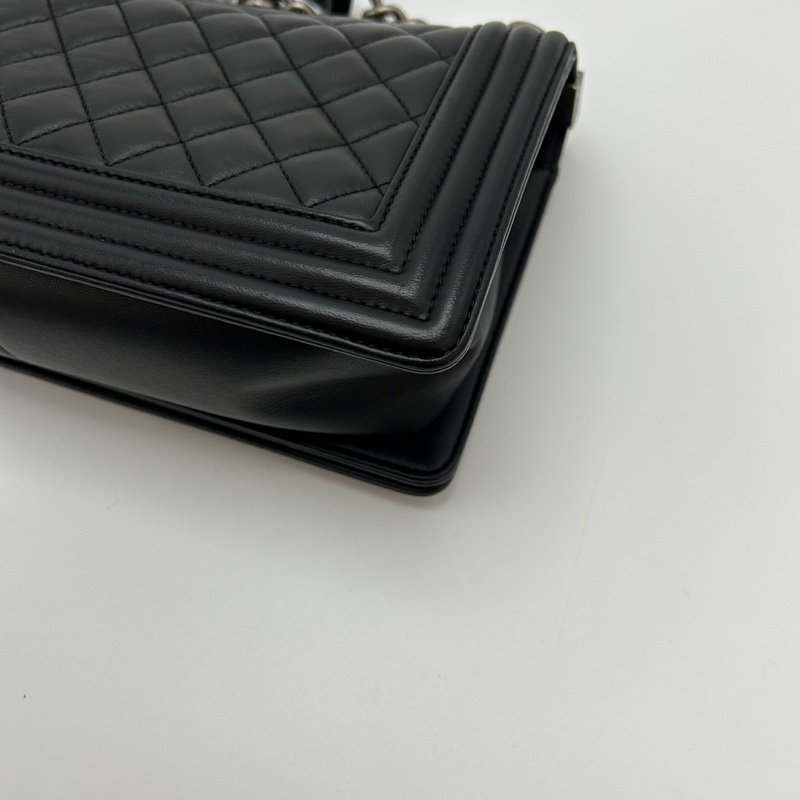 🈶購證 #櫃上在售2️⃣5️⃣萬 #全配割愛💔 香奈兒黑銀leboy25鏈條包 必收經典款🔥-16