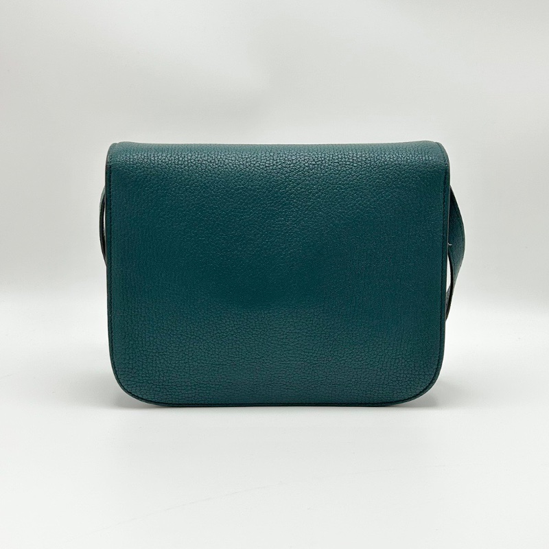 CELINE ClassicBOX荔枝紋 牛皮中號肩背斜背包23*17*6 98新配件塵袋-6