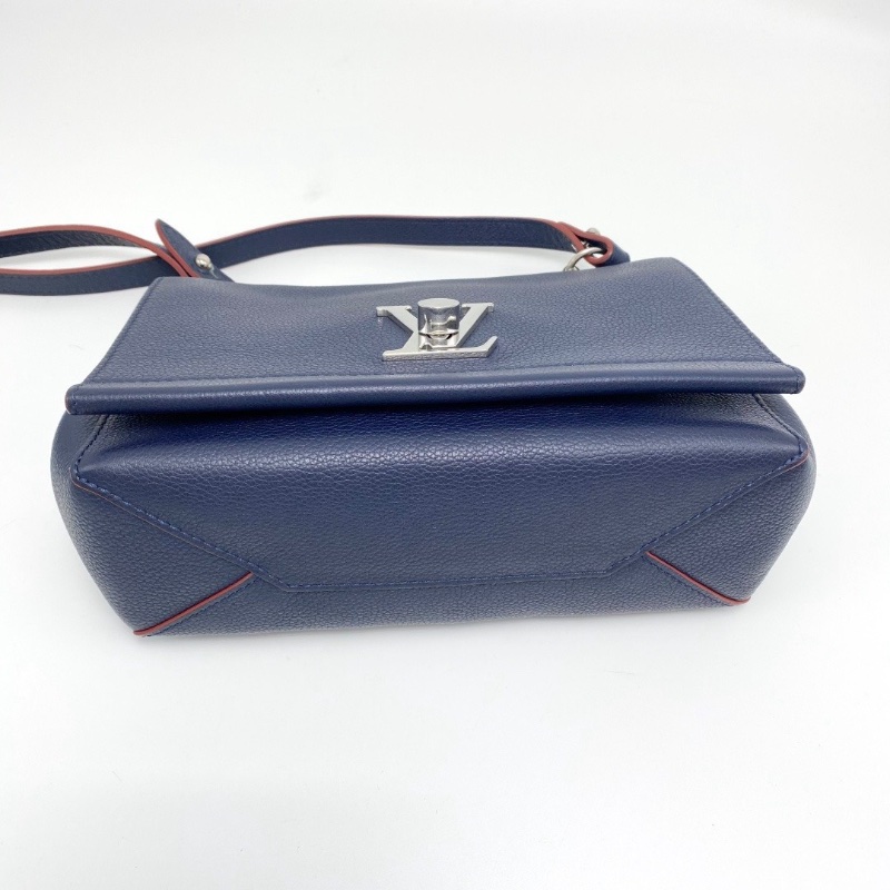 LV Lock me拼色銀扣手提肩背斜背包22*15*7 98新配件塵袋-4