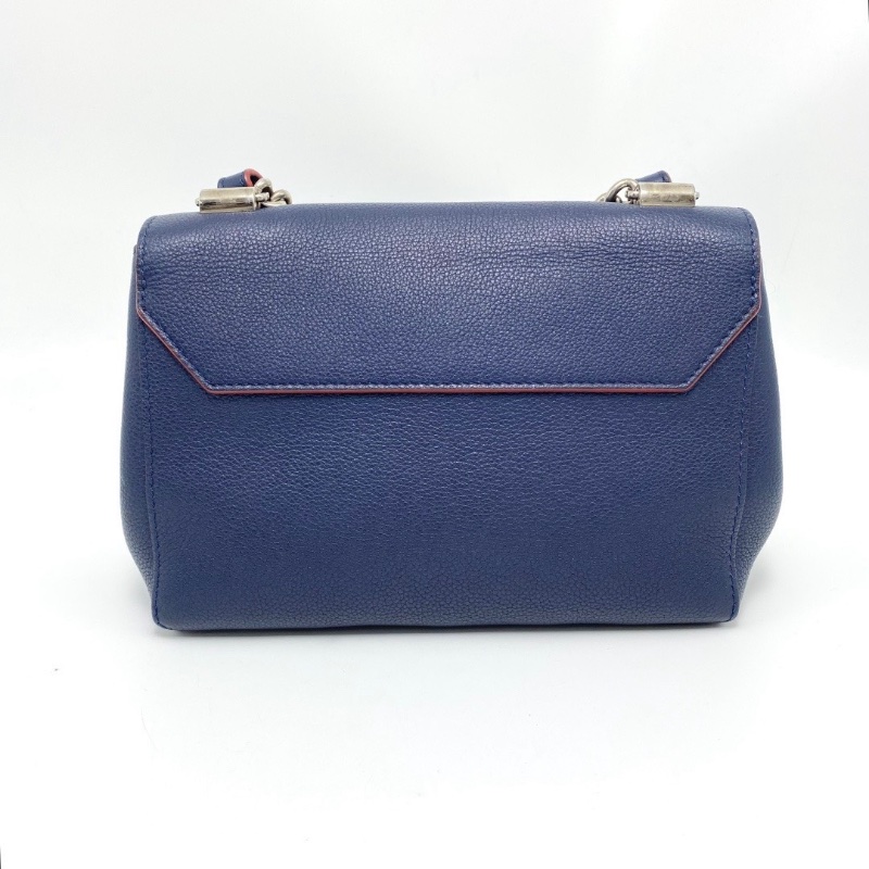 LV Lock me拼色銀扣手提肩背斜背包22*15*7 98新配件塵袋-6