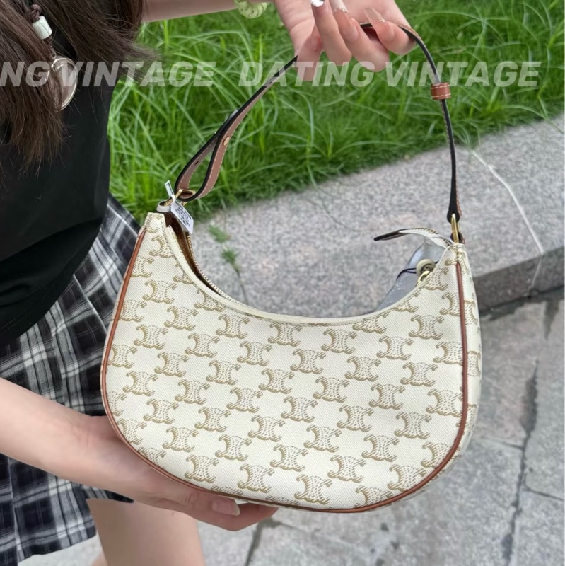 🈶購證 #全網最低💰 #白色情人節 Celine Ava白凱旋門腋下肩背包-0