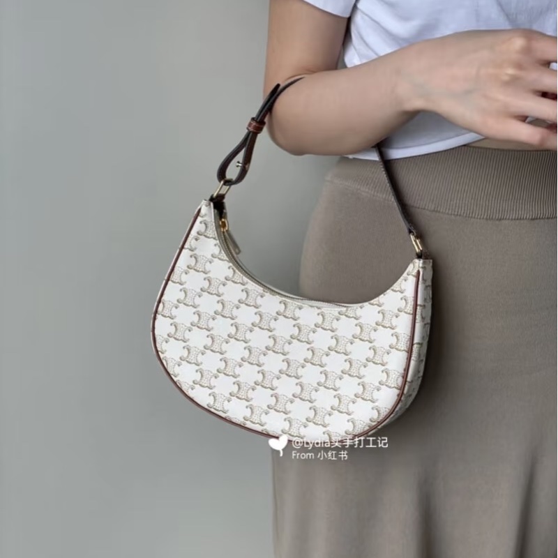 🈶購證 #全網最低💰 #白色情人節 Celine Ava白凱旋門腋下肩背包-5