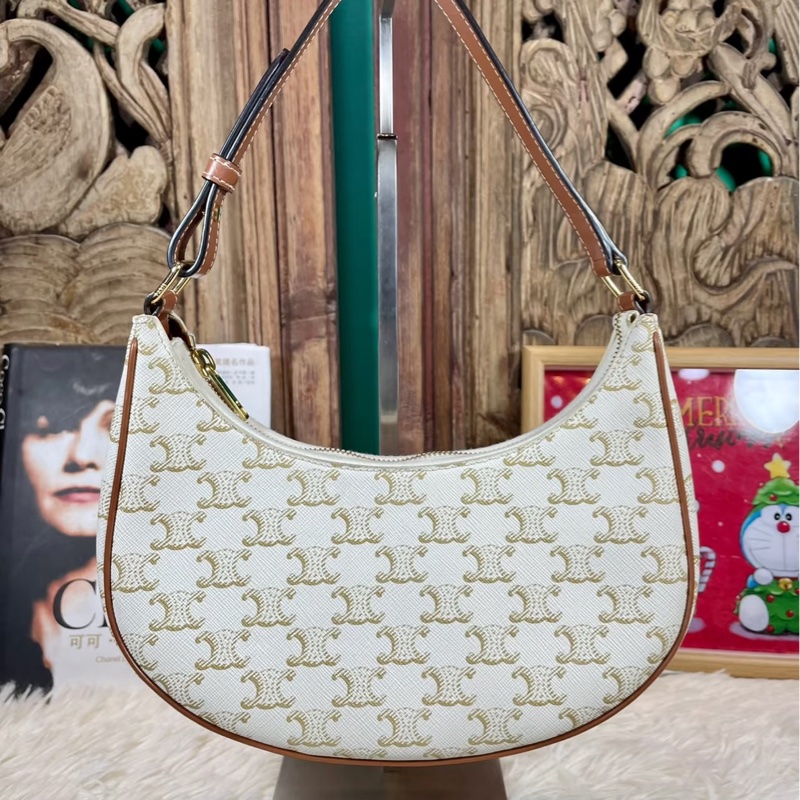 🈶購證 #全網最低💰 #白色情人節 Celine Ava白凱旋門腋下肩背包-7