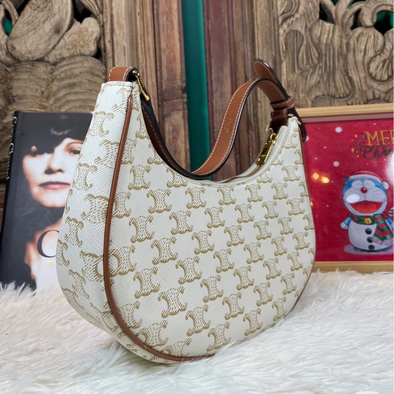 🈶購證 #全網最低💰 #白色情人節 Celine Ava白凱旋門腋下肩背包-9