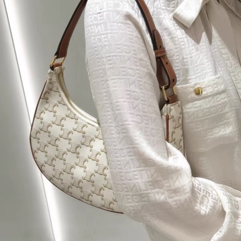 🈶購證 #全網最低💰 #白色情人節 Celine Ava白凱旋門腋下肩背包-14