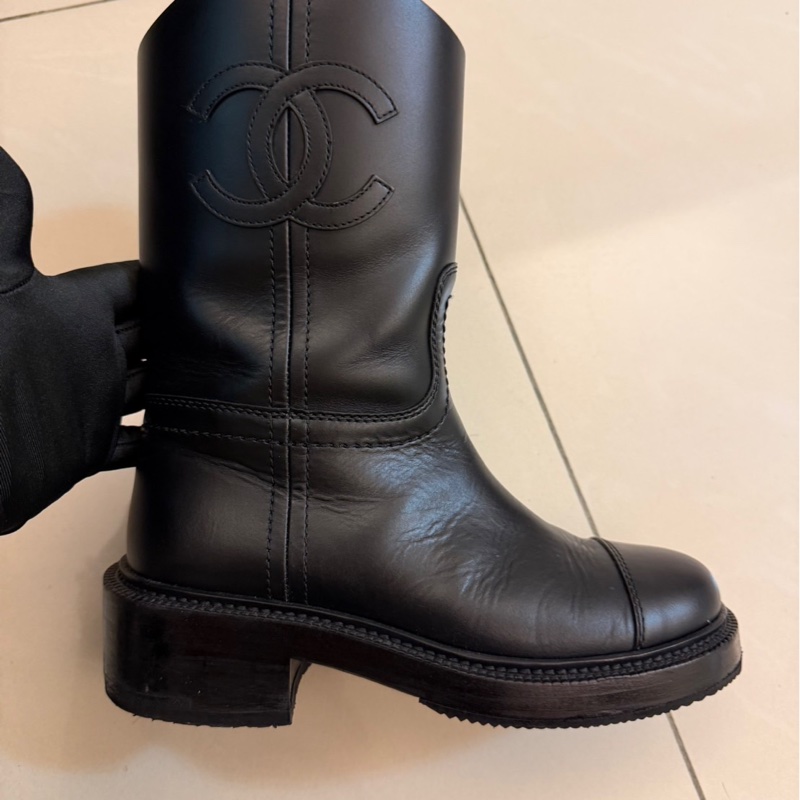 CHANEL香奈兒騎士靴黑色-32