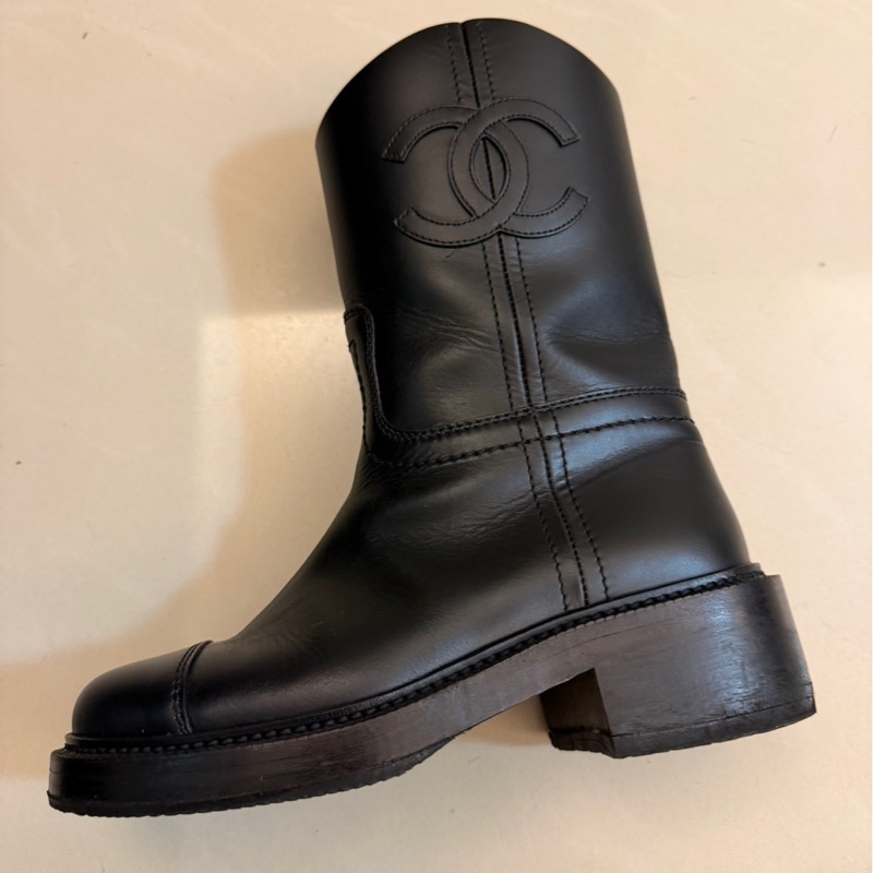 CHANEL香奈兒騎士靴黑色-38