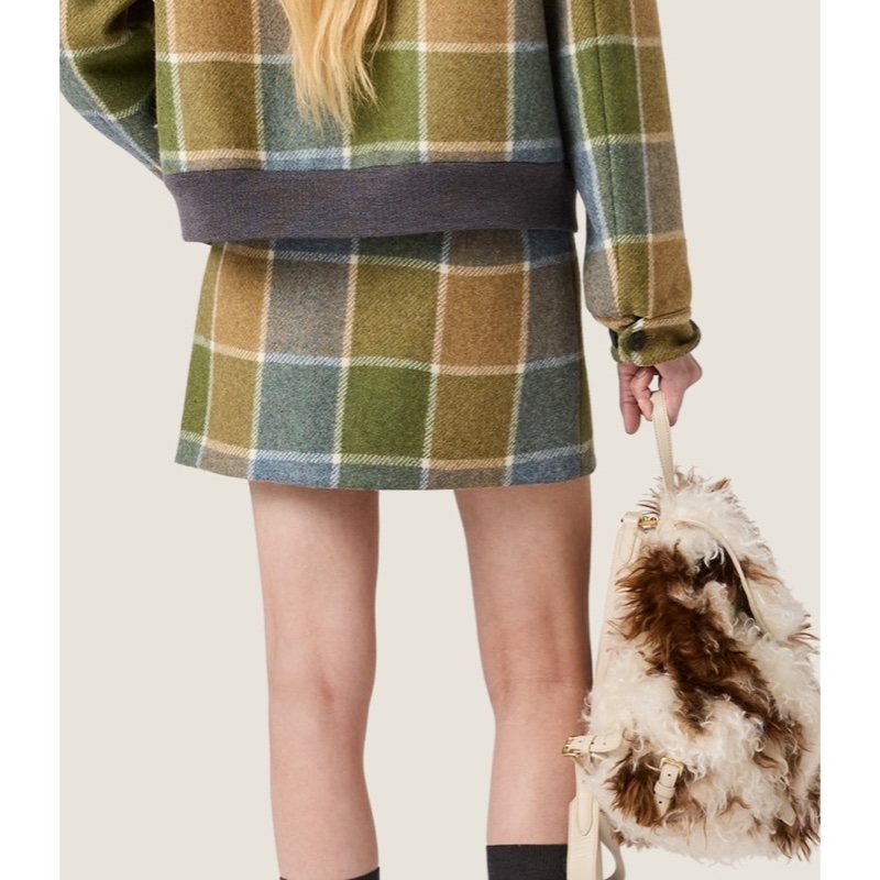 Miu Miu 女士 格紋迷你裙IT-36 IT-38 IT-40 IT-42碼-4