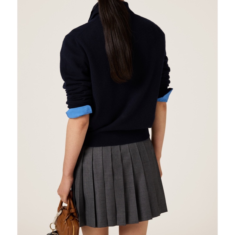 Miu Miu 女士 羊絨 Polo領針織衫IT-36 IT-38 IT-40 IT-42 IT-44 IT-46 IT-48碼-3