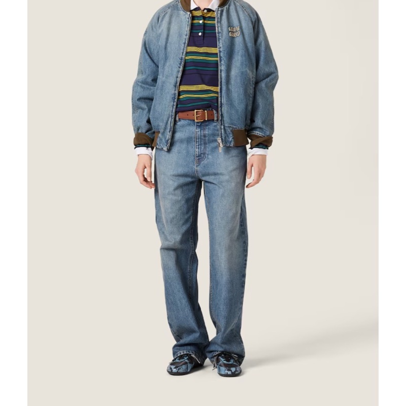 Miu Miu 女士 腰帶環牛仔褲24 25 26 27 28 29 30碼-3