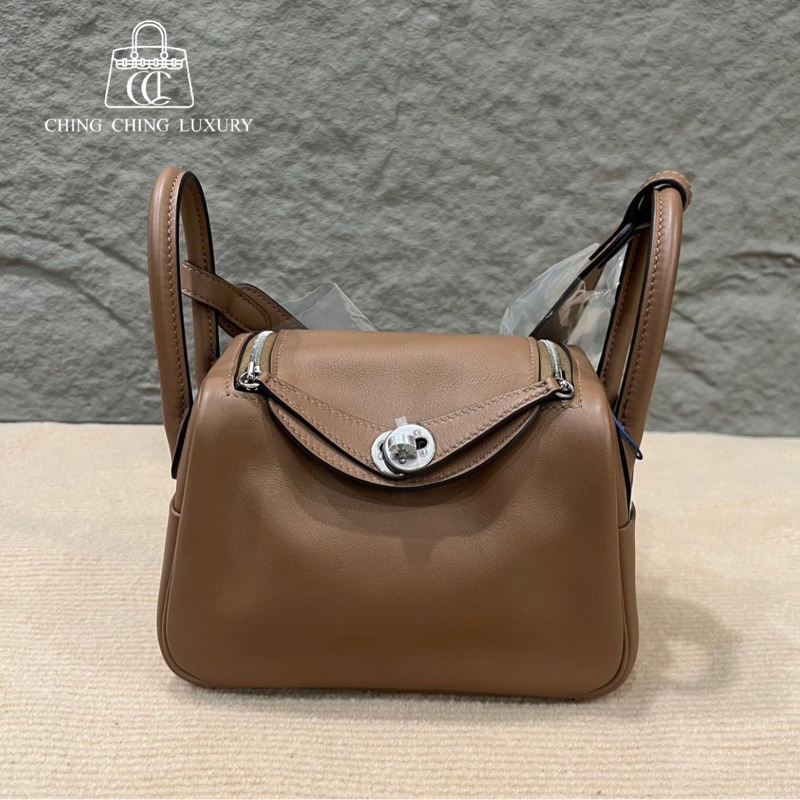 🌈Hermes🧡Mini Lindy一代🌟D0威馬犬銀扣🧡99.8新閑置🌟Swift皮🌟愛馬仕🌟-0