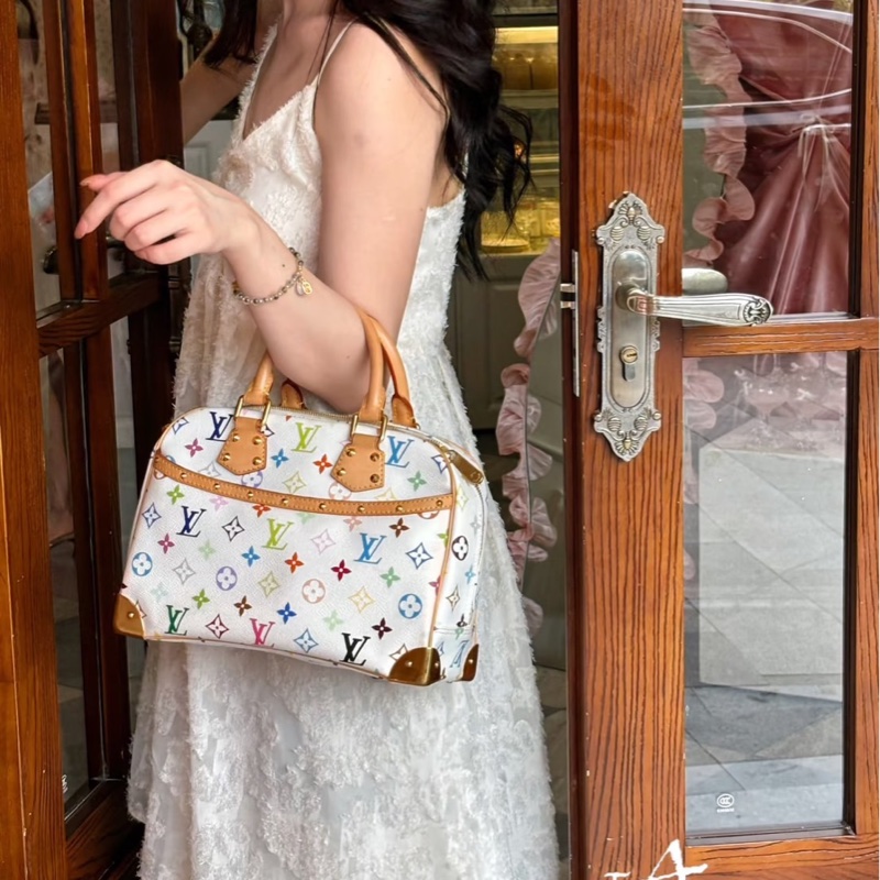 LV #絕版款#村上隆聯名限定款白三彩珍妮包-2