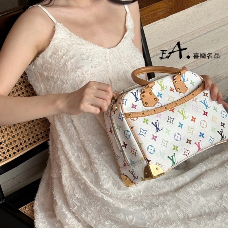 LV #絕版款#村上隆聯名限定款白三彩珍妮包-3