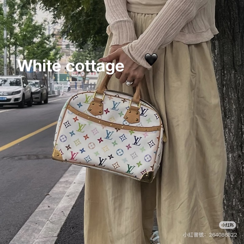 LV #絕版款#村上隆聯名限定款白三彩珍妮包-4